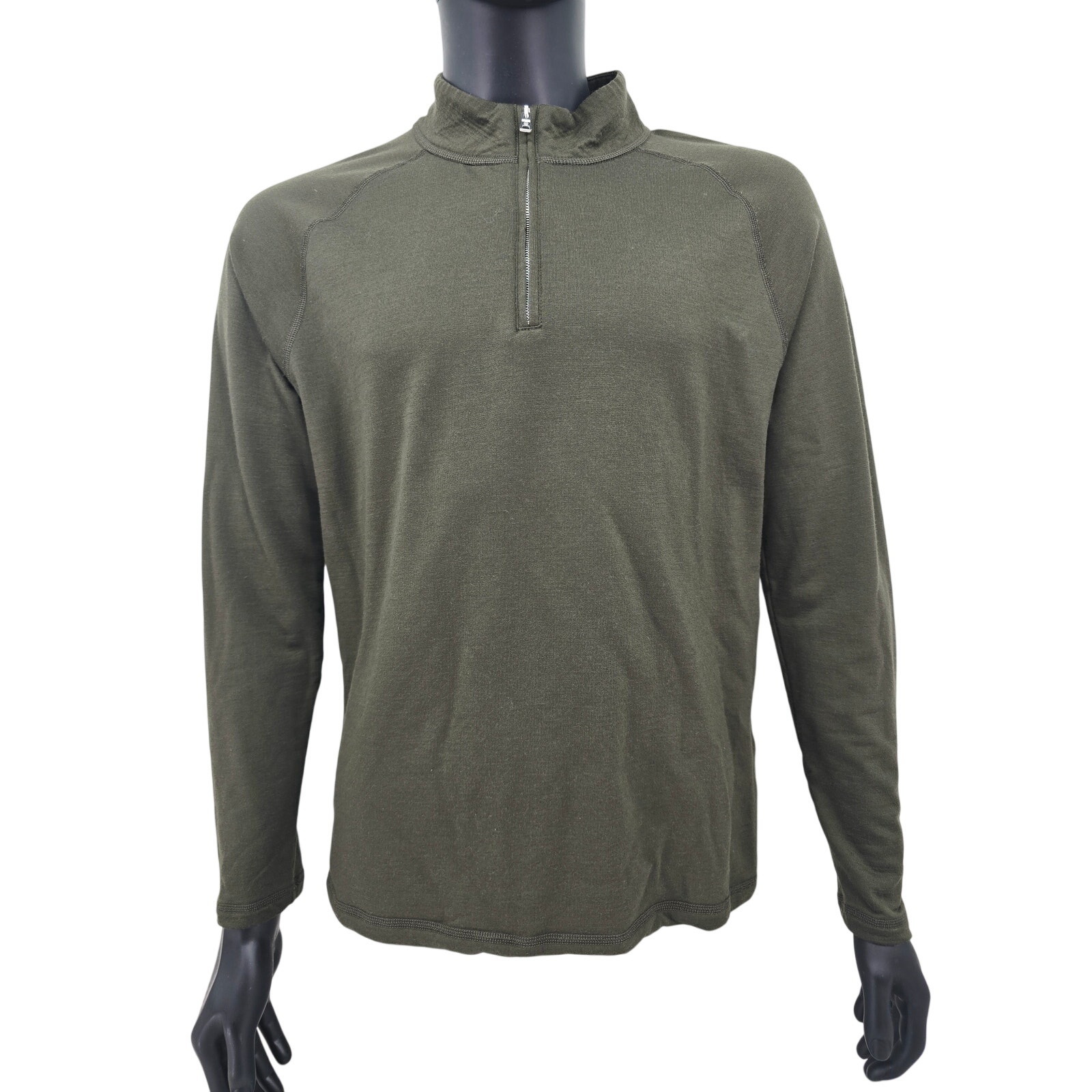 Peter Millar Quarter Zip Merino Pullover Olive Green L